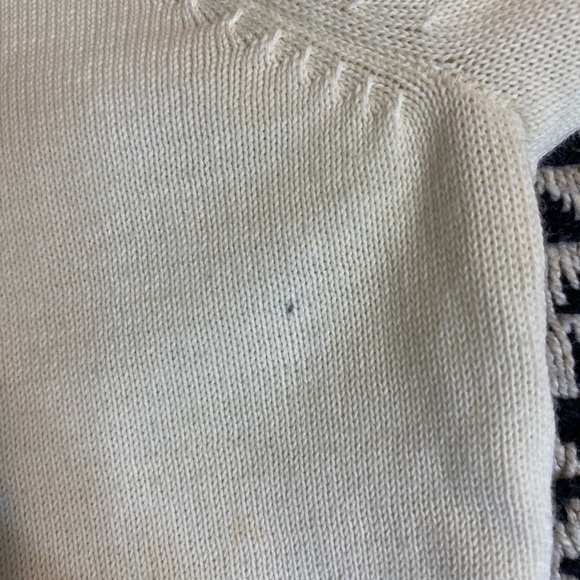 Opening Ceremony Cream Sweater with Faux Fur Cuffs Open Back Detail Cotton S/M - Picture 9 of 11